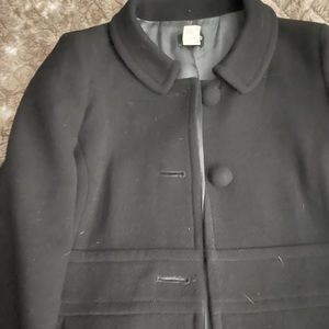 J crew black lined dress coat